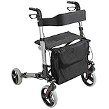 Arebos Leichtgewicht Rollator | Aluminium | 6-fach...